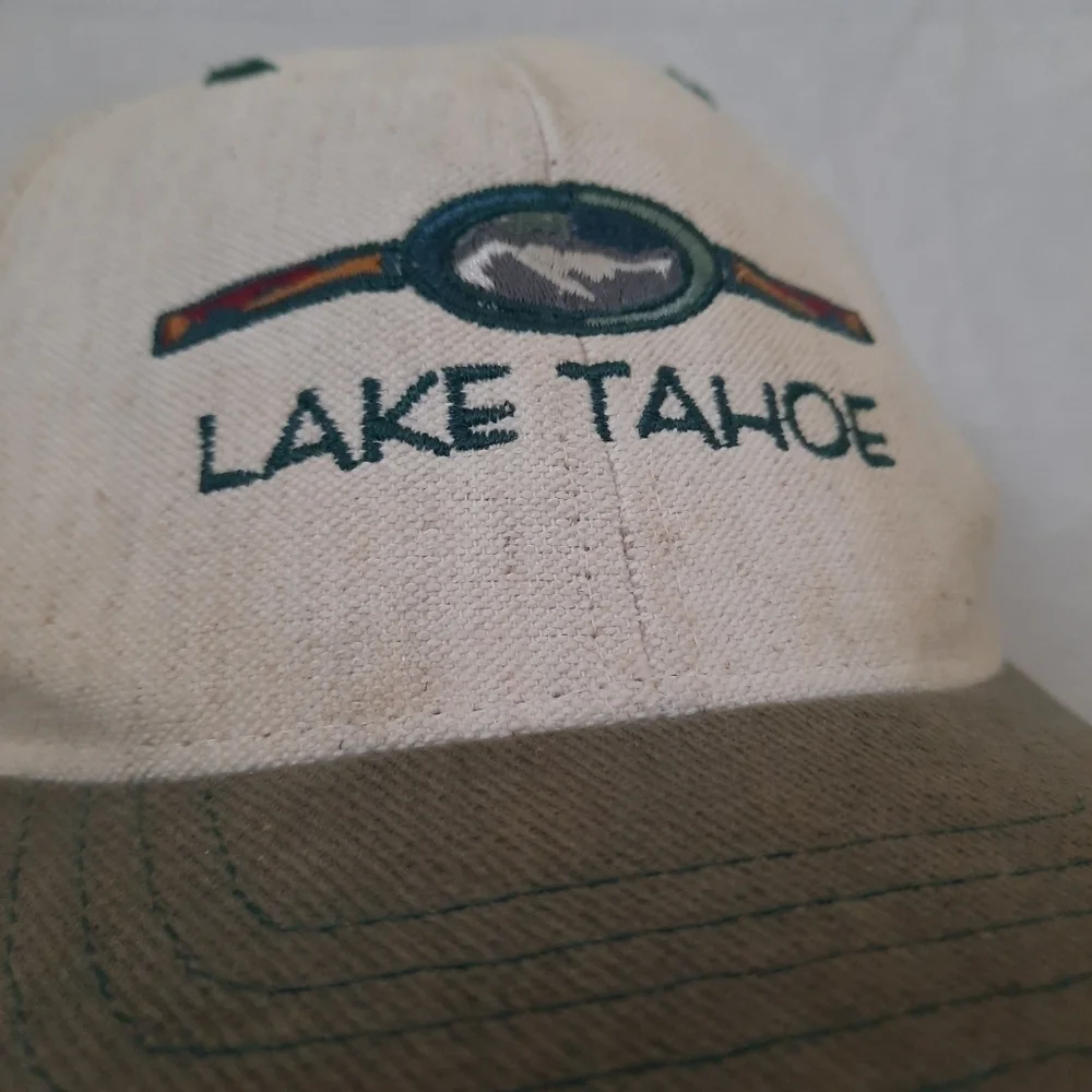 Vintage Lake Tahoe 100% cotton canvas embroidered tourist Dad hat